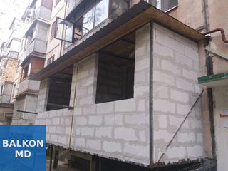 Расширение балконов в Кишинёве. Кладка балконов ремонт балконов Кишинев. Профессионалы! Звоните 24/7 foto 5