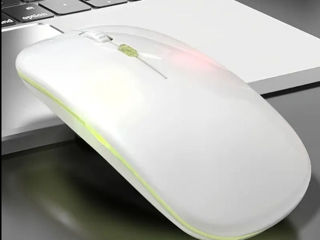 Mouse alb cu bluetooth wifi foto 2