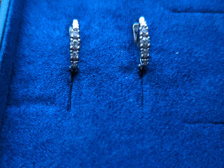 Серьги из белого золота 585 пробы Sokolov Jewelry фото 0