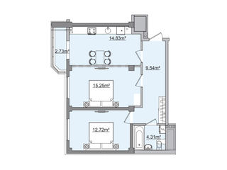 Комфортабельная 2-комнатная квартира в новом доме на Ботанике всего за 28 065 € foto 1