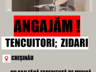 Urgent!!! angajez zidari și tencuitori - Cu sau fără experiență de muncă