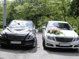 Mercedes-Benz (alb, negru) - la dispoziția dumneavoastră: nunți, cumătrii, botez, transfer aeroport, foto 6