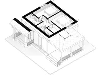Casă de locuit individuală cu 2 niveluri / P+M / 65m2/ proiecte/ renovari / construcții / 3D foto 4