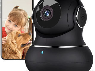 Cameră de securitate interioară 2K, Little elf Smart Wifi Camera de securitate pentru casă