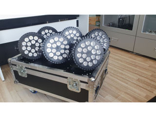 Bonaudio led par 18*10w rgbw set - 6 bucati led par + case (cu roti) foto 6