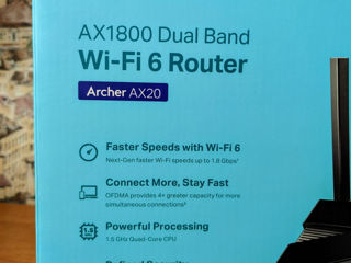 WI-FI 6 Роутер TP-LINK Archer AX20/AX1800 foto 2