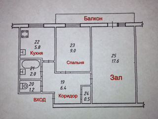 Apartament cu 2 camere, 44 m², Gara de nord, Bălți foto 4