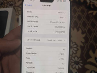 Vînd telefon în stare impecabilă la preț accesibil IPhone 15 Pro Max foto 5