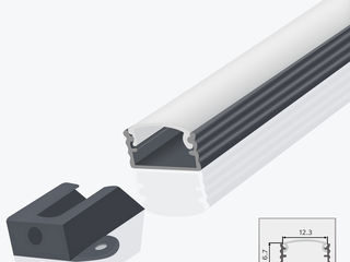 Profil flexibil din aluminiu pentru bandă LED 2-3 metri, panlight, profil LED, banda LED COB foto 5