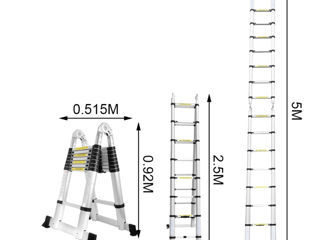 Scara telescopica. Выдвижная складная лестница foto 2