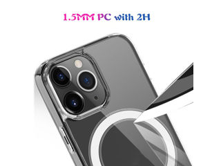 Case для iPhone 12, 12 Pro, 12 Pro Max, 13, 13 Pro,13 Pro Max, с магнитом. MagSafe Чехол, Huse foto 11