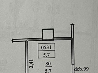 Ap. 1 cam., 6 м², 1/16 et.