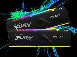 Оперативная память - «Kingston FURY Beast RGB Kit DDR4 2x16GB 3600MHz KF436C18BBAK2/32» foto 2