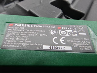 Cучкорез аккумуляторный Parkside 20V PASA 20-Li C2 foto 4