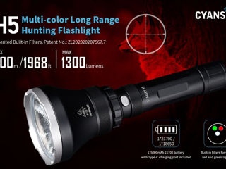 LED фонари, налобные LED фонари Cyansky lanterne LED Tactical foto 4