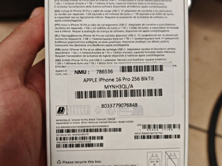 IPhone 16 Pro 256Gb Titanium Black New Sigelat European, NU Cedez foto 2