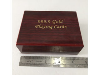 Set cărți de joc din plastic 999.9 GOLD Exclusiv într-o cutie de lemn  Visul împlinit al jucătorilo foto 18
