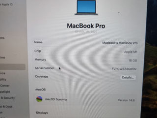 Macbook Pro M1 , ram 16 gb ssd 256 foto 3