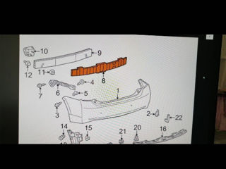 Absorber bamper toyota prius spate