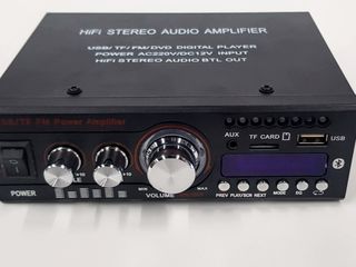 Amplificator sunet. Priză(220V)+Auto(12V). FM+USB+SD/MMC+Bluetooth. Nou. 590 lei foto 2