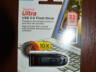 32GB USB 3.0 Flash Drive SanDisk Ultra foto 1