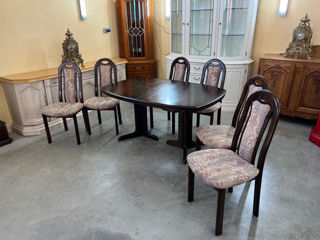 Masa cu 6 scaune,produs din lemn, Стол с 6 стульями, деревянное изделие, foto 4