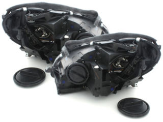 Faruri LED DRL compatibil cu Mercedes C-Class W204 S204 C204 Facelift (2011-2014) Negru foto 1