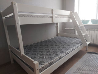 Двухъярусная кровать вместе с матрасамии 80/120х200 см foto 6