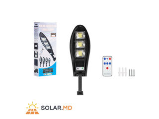 Lampă solară stradală 39 cm cu senzor de mișcare 3 lentile LED foto 3