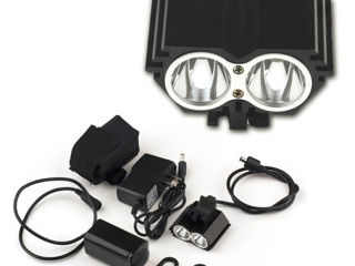 Фара велосипедная "Сова" 2*700lm cree XML-U2 Светодиод Cree XM-L2 (T6)без Элементов питания 18650 Св фото 0