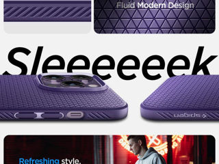 Husa Spigen Liguid Air for IPhone 14 Pro Max Deep Purple foto 3