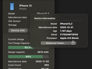 iPhone 12 Black 128GB (Baterie 85%) + Pachetul întreg de accesorii + Husă