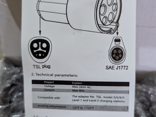 Tesla Adaptor Adapter Адаптер - переходник Type 1 на Tesla J1772 TO TSL foto 5