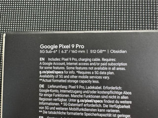 Google pixel 9 pro 512GB sigilat foto 3