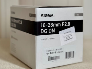 Sigma 16-28mm F2.8 DG DN Sony FE. Nou ! foto 2