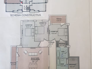 Apartament cu 3 camere, 121 m², Botanica, Chișinău