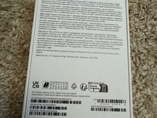 Iphone 15 Pro 256gb  Black Titanium Sigilat  Original  Garantie Apple  Neverlock  Orice Sim foto 2