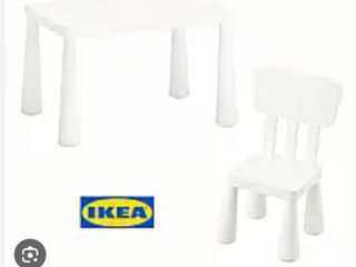 Стол и два стула Mammut Ikea foto 3