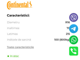 4 anvelope/cauciucuri continental de iarnă 215/70 r16, practic noi