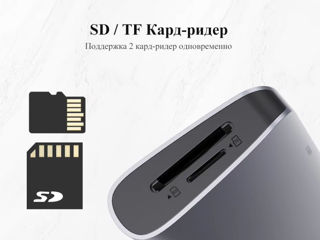 USB-концентратор 9-в-1 Type-C на 4K HDMI 1080P VGA RJ45 PD100W SD и TF USB3.0 foto 7