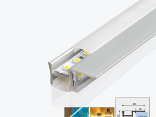 Profil pentru bandă LED, profil din aluminiu pentru banda, profil LED incastrat rigips, panlight foto 16