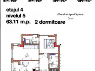 Apartament cu 2 camere, 69 m², Telecentru, Chișinău