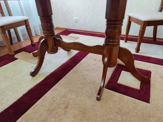 Деревянный стол с 6 роскошными стульями / Masă din lemn cu 6 scaune de lux foto 5