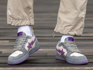 A Bathing Ape Bape Sk8 Sta Grey/Purple foto 9