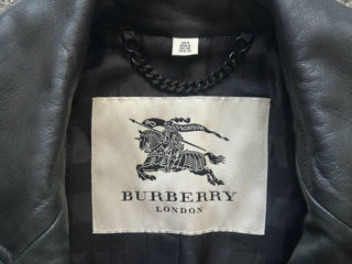 Burberry кожаное пальто Оригинал foto 5