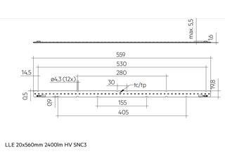 Set de iluminat ultra-luminos din trei module 7200 lm 4000K LLE 20x560 mm 840 HV SNC3 TRIDONIC (Aust foto 8