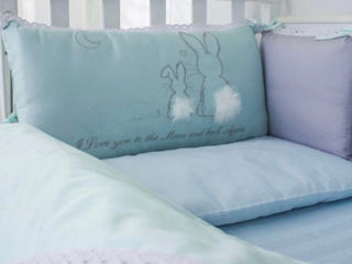 Детское постельное белье с бортиками  в кроватку и  матрасом foto 3