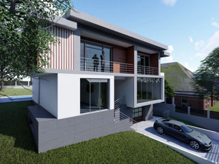Proiect de casă modernă cu 4 dormitoare, S+P+E, 283.5 m2, Renovare/Arhitect/Inginer/Construcții