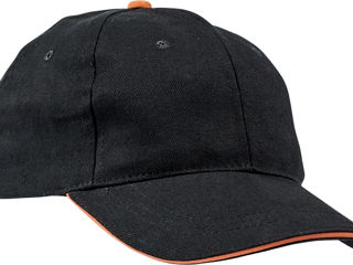 Şapcă knoxfield cu elemente semnalizante - neagră cu portocaliu / knoxfield бейсболка черная с ор...