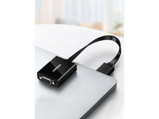 Convertor UGREEN HDMI la VGA + jack 3.5mm, 30 cm (Negru) foto 18